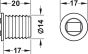 Magneetsluiting - Trekkracht: 4.5 kg - Wit - Inboor ø 14 mm/ Diepte: 17 mm