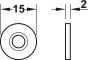 Magneetsluiting - Trekkracht: 3.5 kg - Wit - Inboor ø 14 mm/Diepte: 13 mm