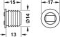 Magneetsluiting - Trekkracht: 3.5 kg - Wit - Inboor ø 14 mm/Diepte: 13 mm